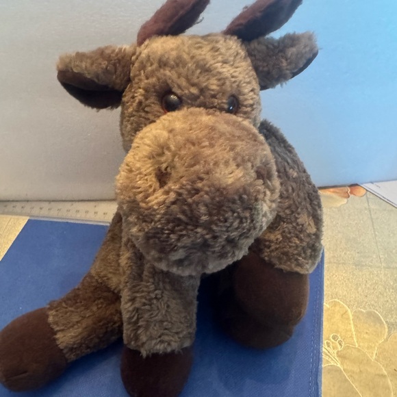 Cuddly Brown Moose Plush Toy - Picture 4 of 6